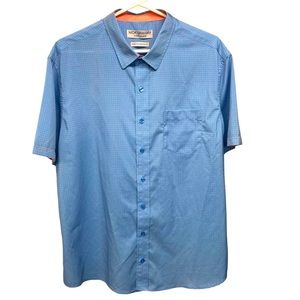 Nick Graham Everywhere Short Sleeve Shirt XL Stretch Modern Fit Blue